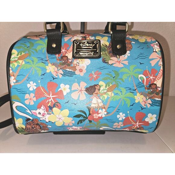 LOUNGEFLY Disney Moana Barrel Purse RARE! 10x7.5x5 - Picture 4 of 13